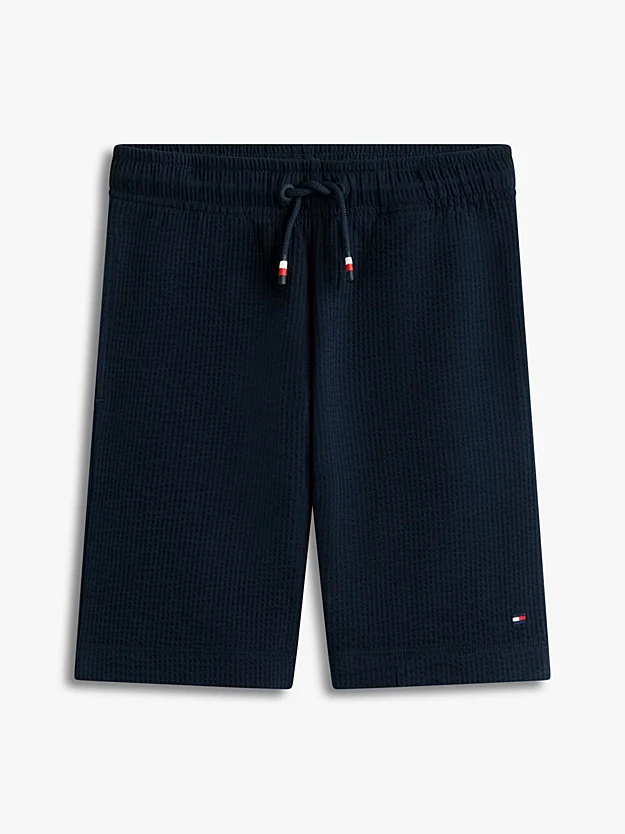 JERSEY SEERSUCKER JOGGESHORT - Dark Night Navy - Image 3