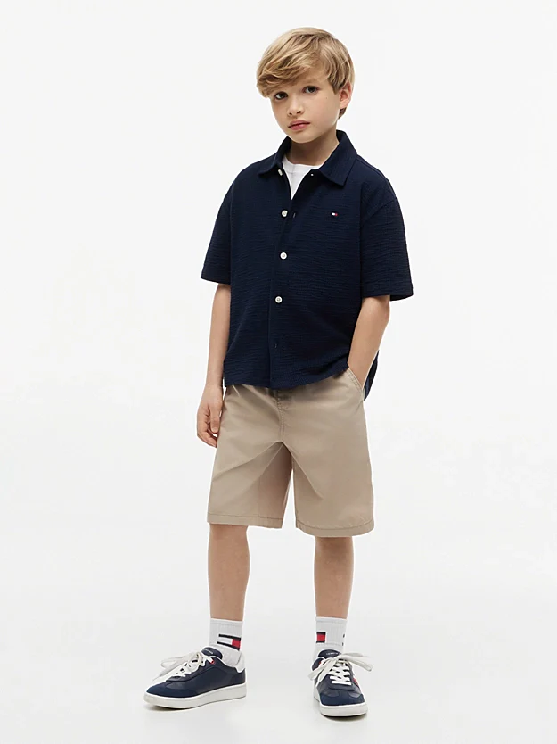 JERSEY SEERSUCKER SKJORTE - Dark Night Navy - Image 6