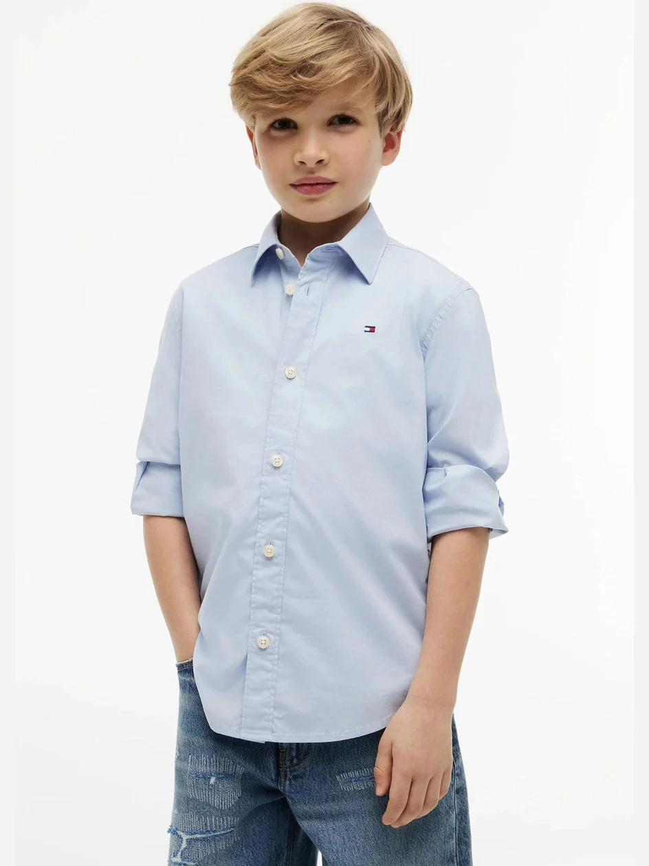 POPLIN SKJORTE - Breezy Blue