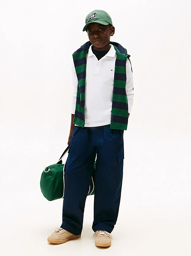 REGULAR POLO SKJORTE - HVIT - Image 4