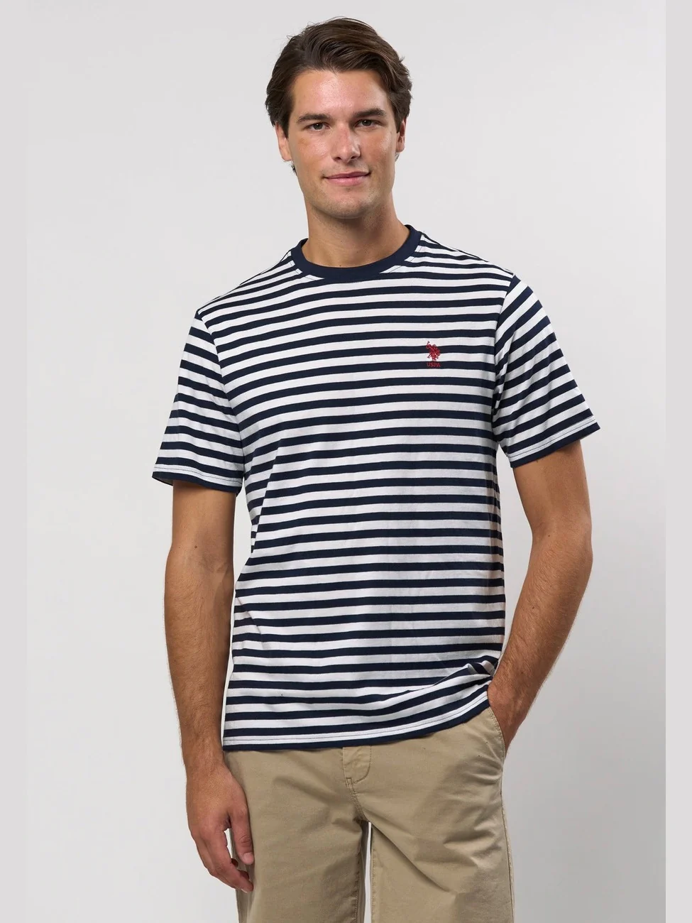 Calle t-skjorte - bright white striped - Image 3