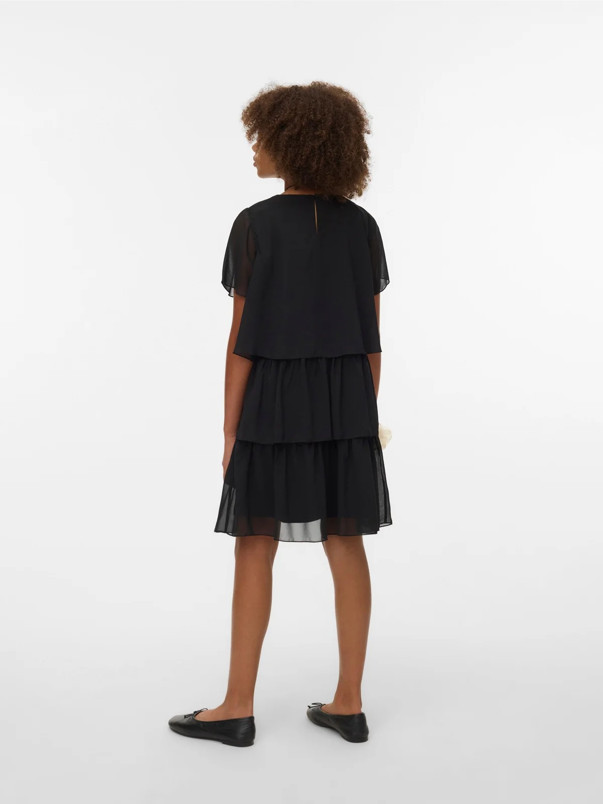FELICIA RUFFLE KJOLE - Black - Image 3