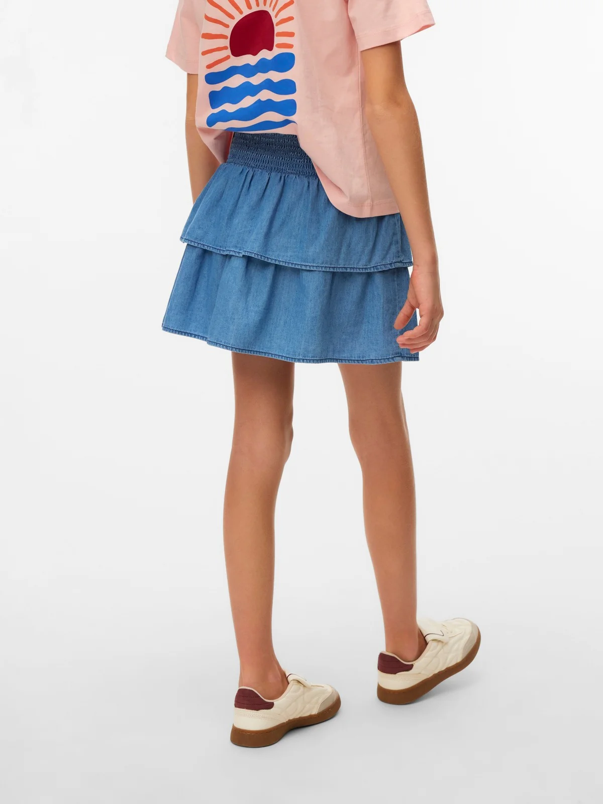 IDA EMMA SMOCK LAYER SKJØRT - Light Blue Denim - Image 6