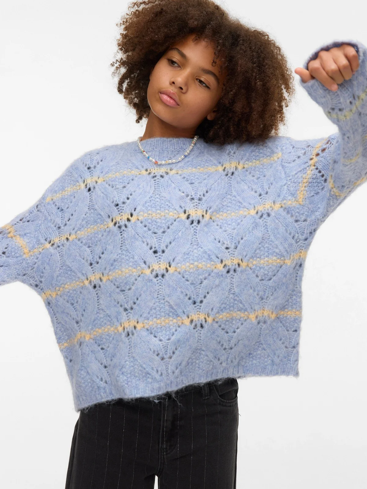NEW HATTY STITCH PULLOVER GENSER - Brunnera Blue - Image 4