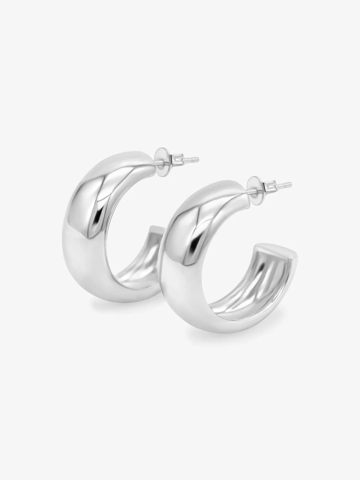 Bold dome hoops - silver