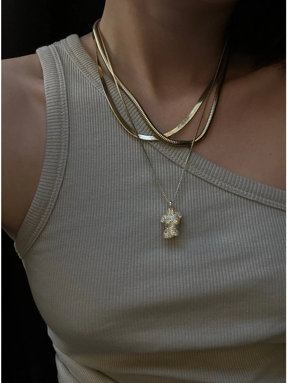 Bone halskjede - gold - Image 5