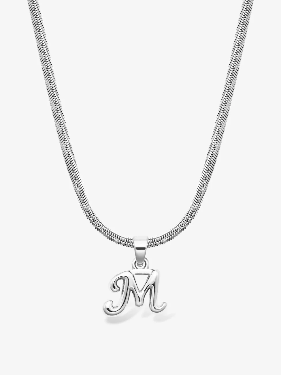 Bone letter halskjede - silver - Image 3