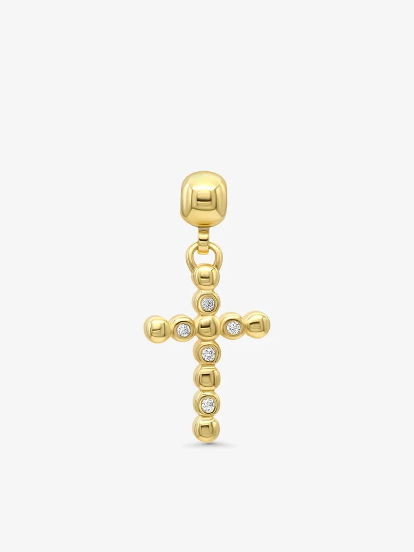 Cross charm - gold