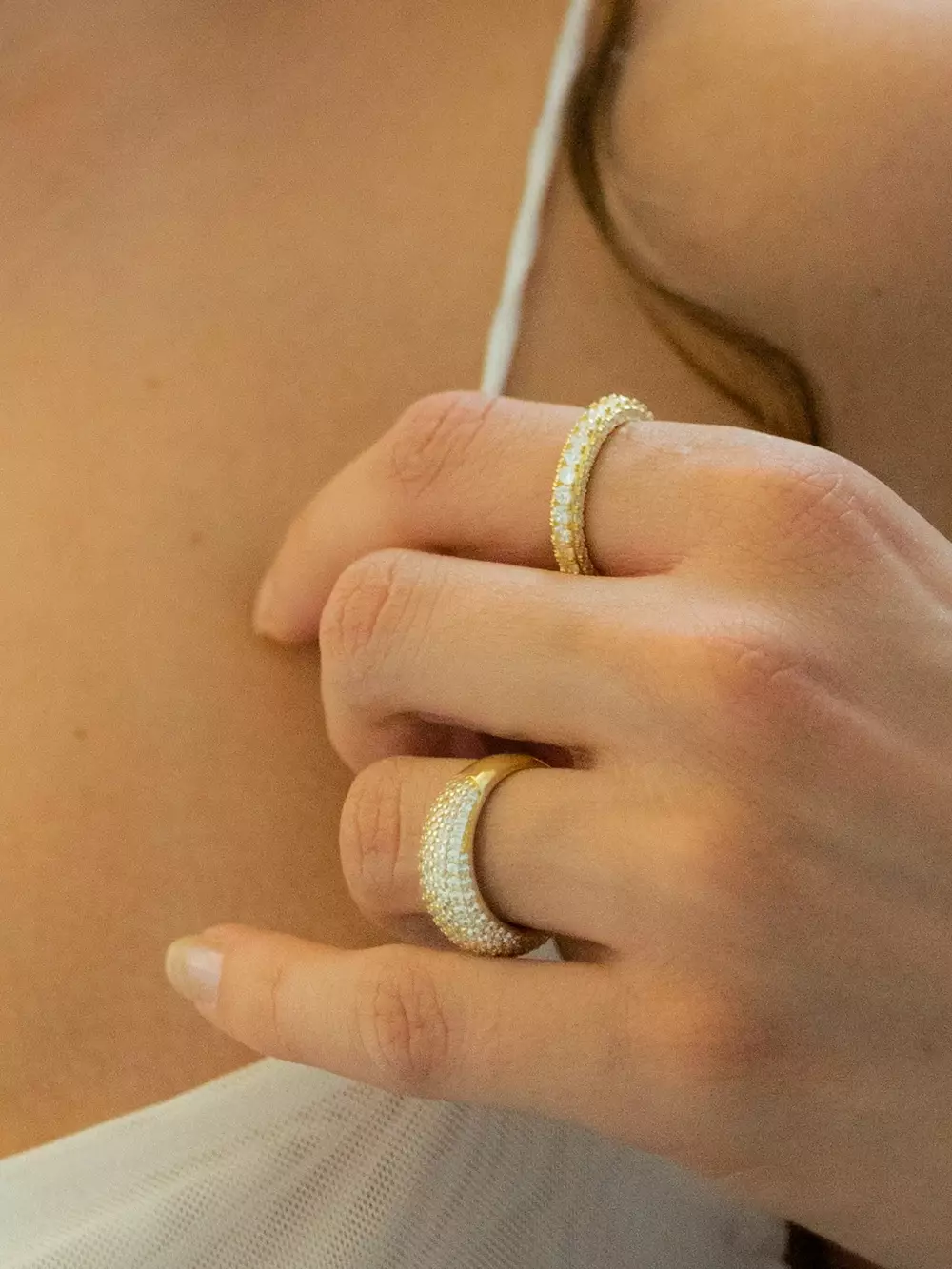 Diamond dome ring - gull - Image 2