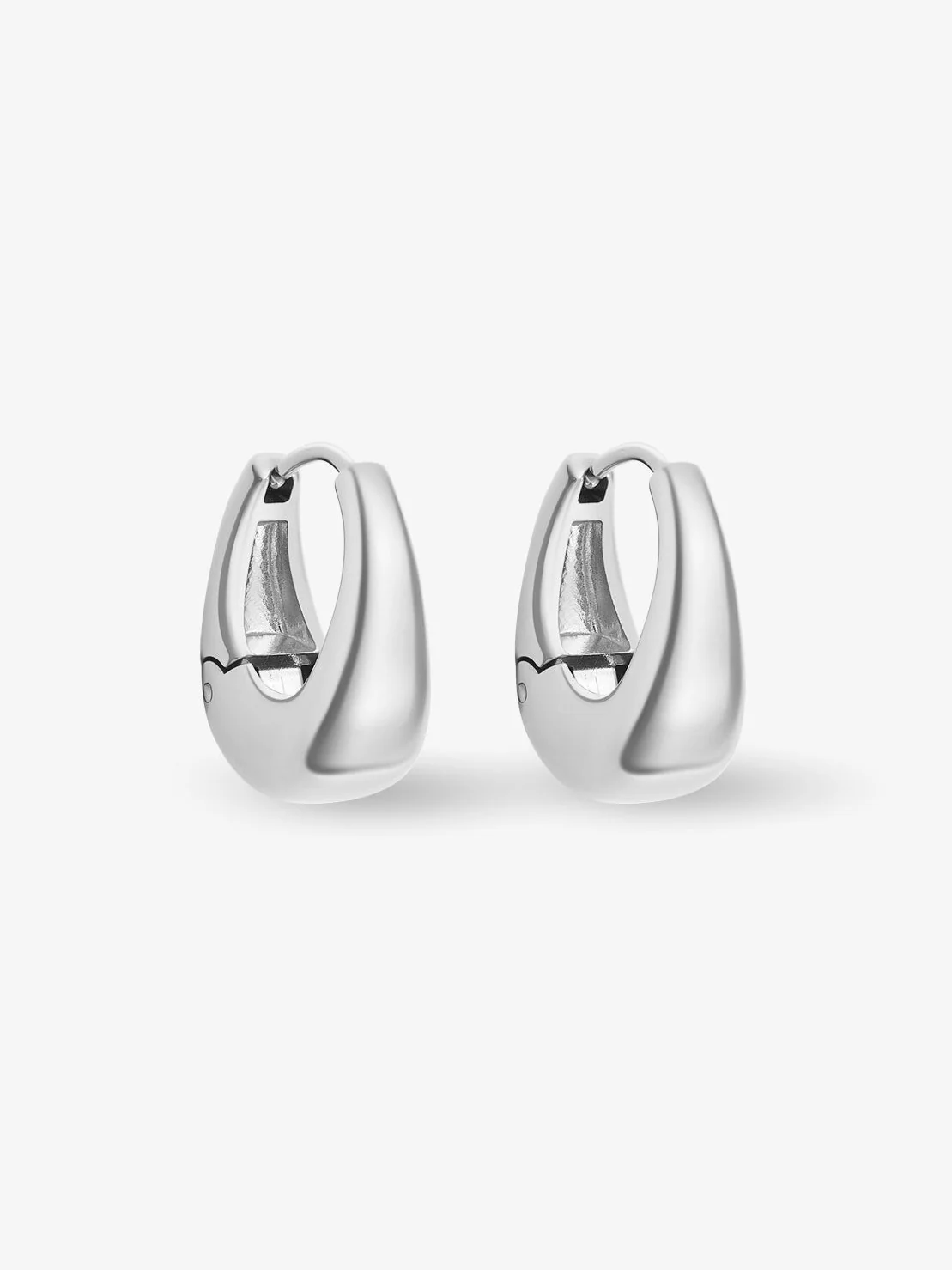 Drop hoops - silver