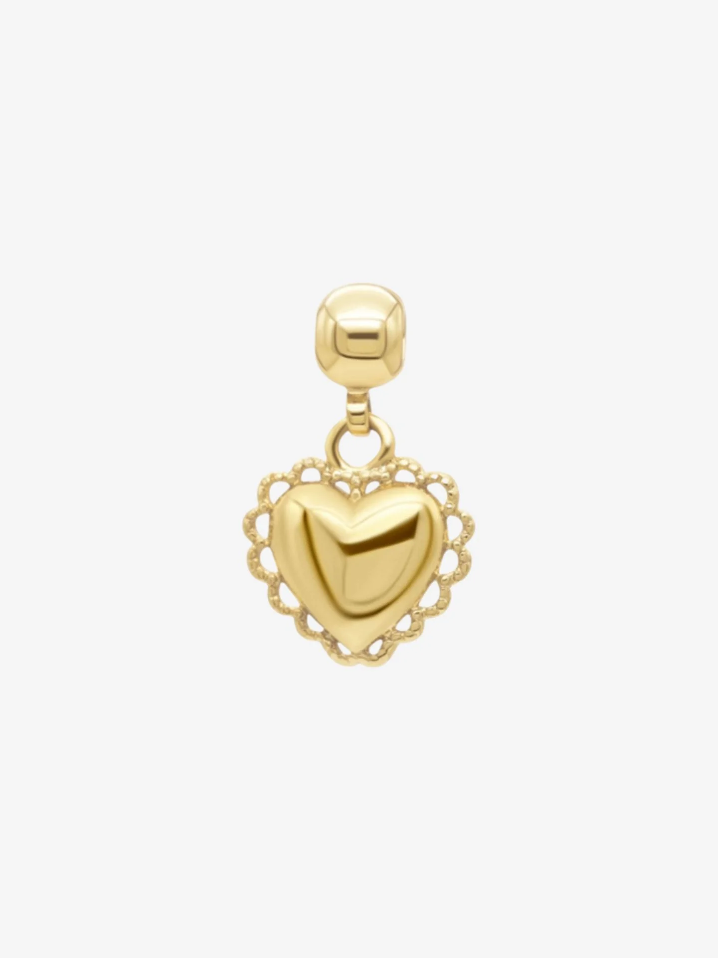 Heart charm - gold