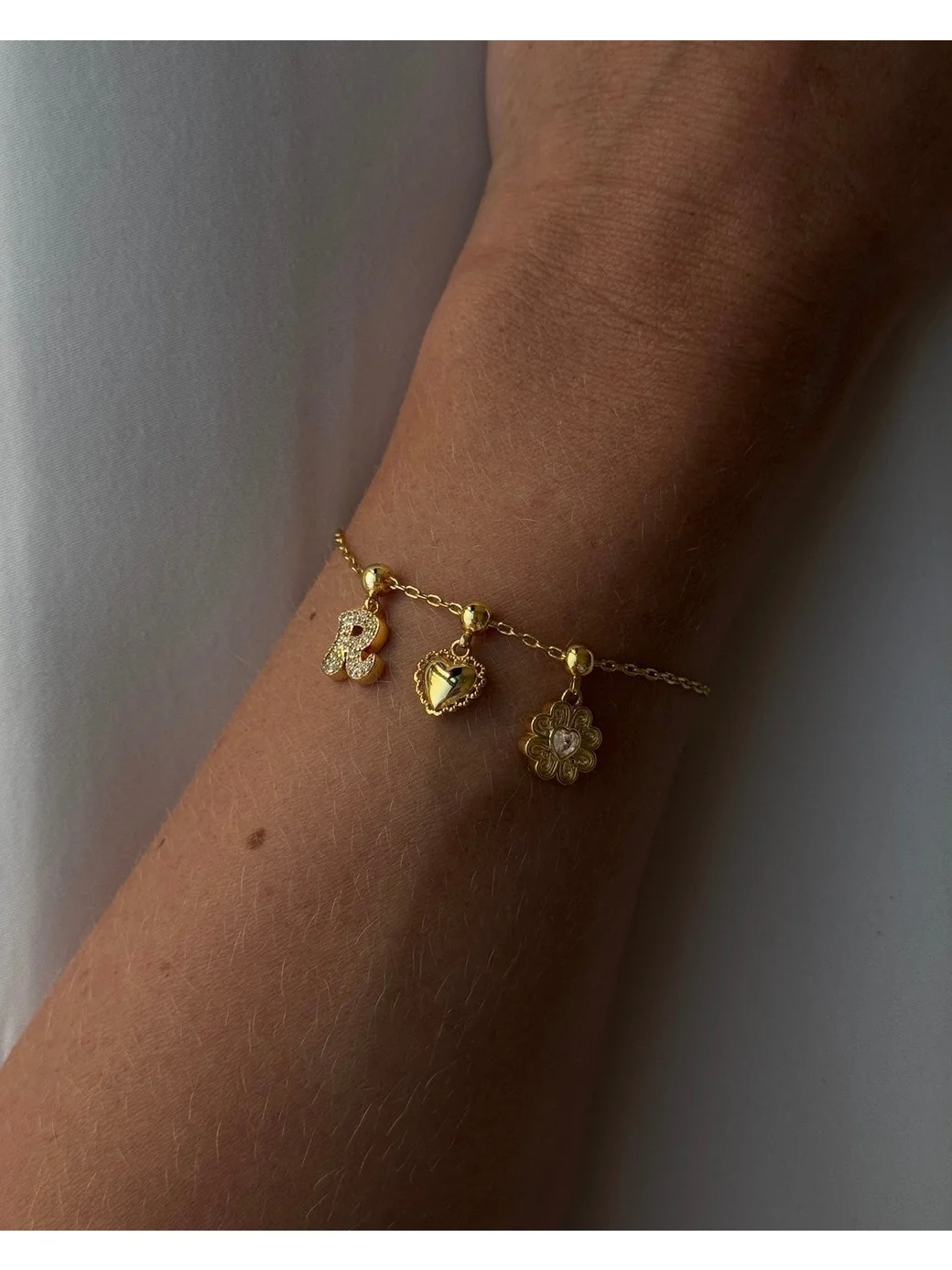 Heart charm - gold - Image 2