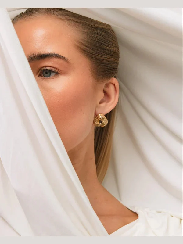 Knot earrings - gold - Image 3