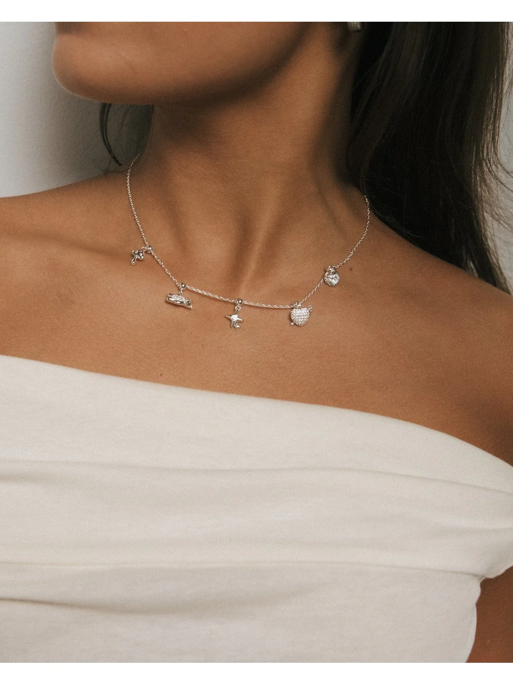 Mushroom charm - silver - Image 2