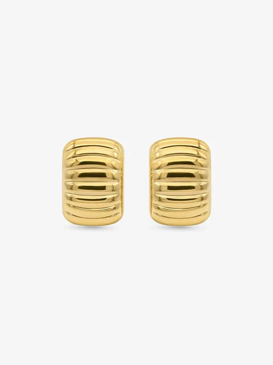 Ripple earrings - gold