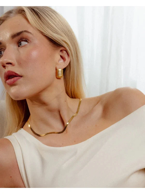 Ripple earrings - gold - Image 4