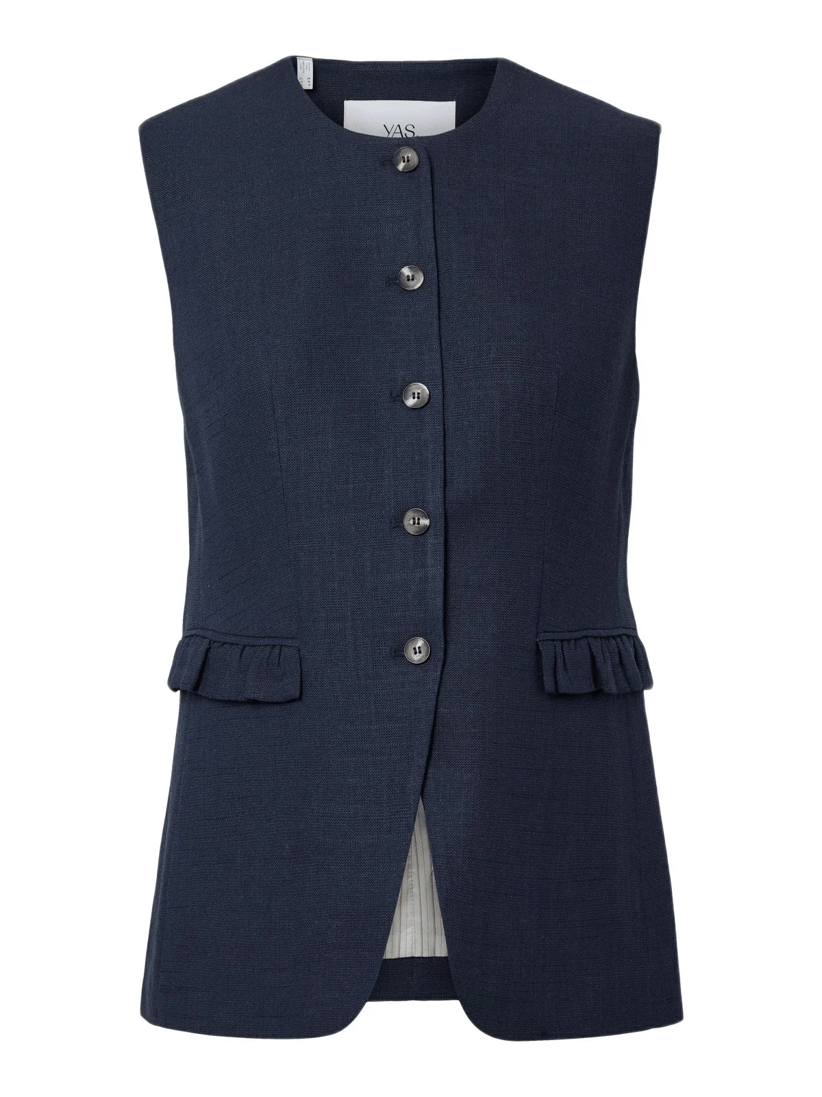 Agana lin blend topp - navy blazer - Image 2