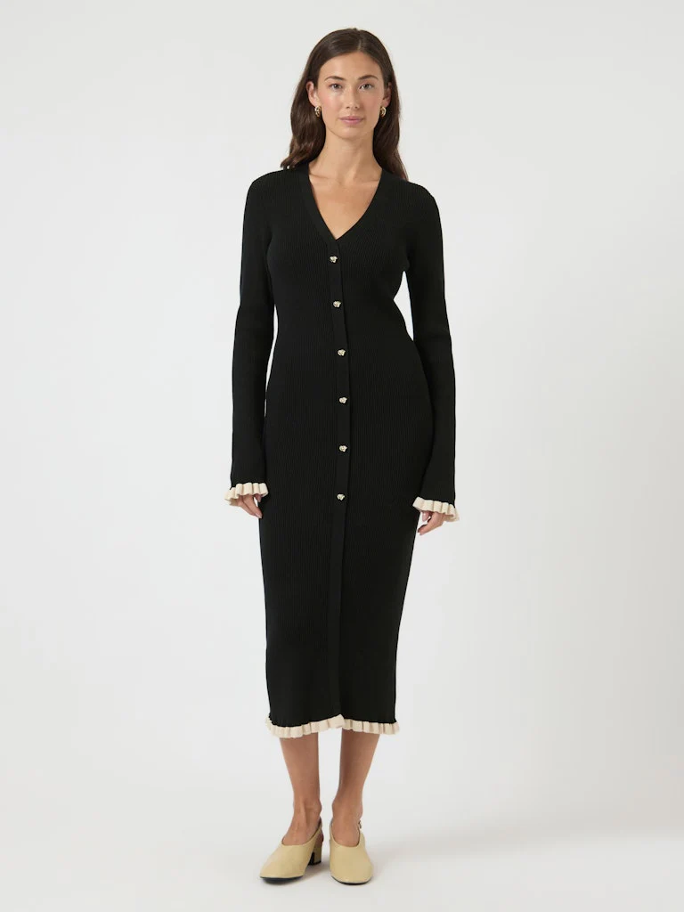 Floma knit kjole - black - Image 4