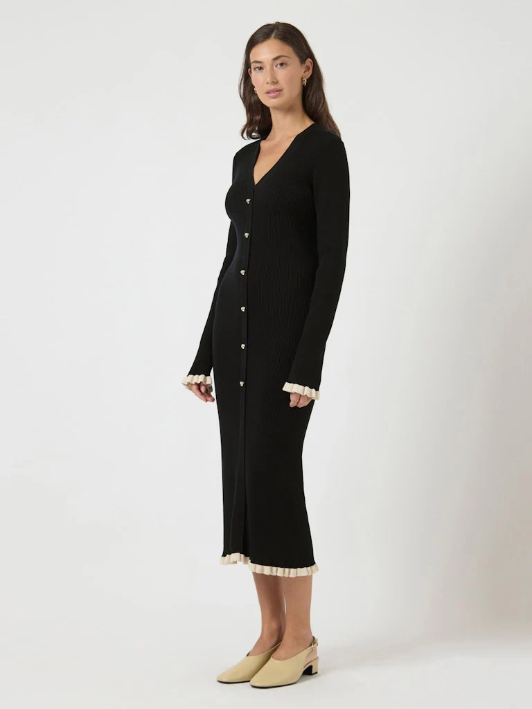 Floma knit kjole - black - Image 6